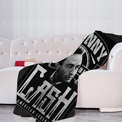 GACOZ-Johnny-Cash-Ultra Soft Throw Blanket Flannel Fleece All Season Light Weight Living Room Bedroom Warm Blanket 50×40inch