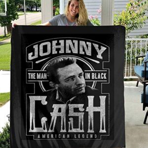 GACOZ-Johnny-Cash-Ultra Soft Throw Blanket Flannel Fleece All Season Light Weight Living Room Bedroom Warm Blanket 50×40inch