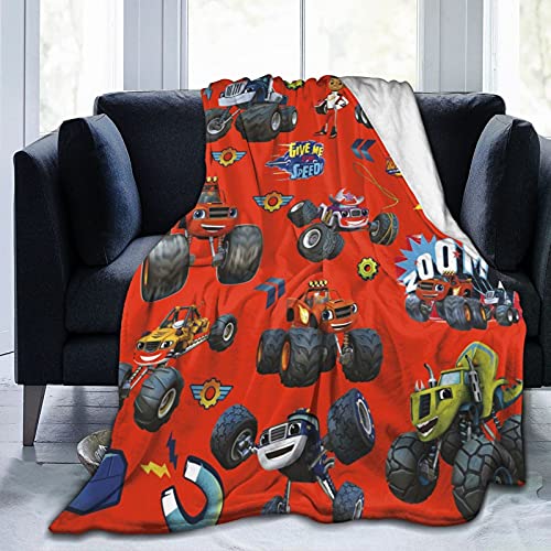 Uilove Blaze and The Monster Machines Blanket Soft Cozy Throw Blanket Flannel Blankets for Couch Bed Living Room 50X40 Inch