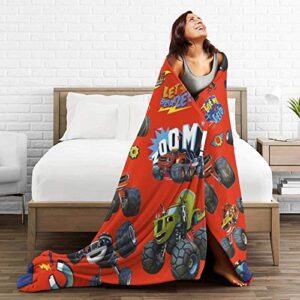 Uilove Blaze and The Monster Machines Blanket Soft Cozy Throw Blanket Flannel Blankets for Couch Bed Living Room 50X40 Inch