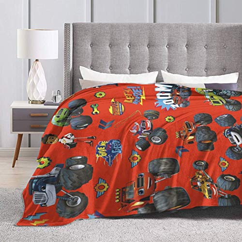 Uilove Blaze and The Monster Machines Blanket Soft Cozy Throw Blanket Flannel Blankets for Couch Bed Living Room 50X40 Inch