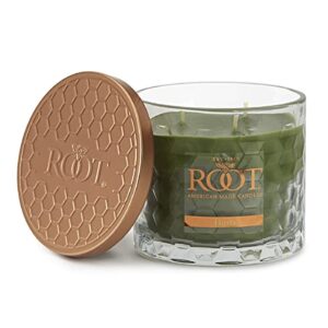 root candles scented candles honeycomb glass premium handcrafted beeswax blend 3-wick candle, 12-ounce, hosta
