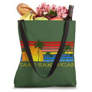 Cabo San Lucas Mexico Tropical Retro Sunset Palm Tree Tote Bag