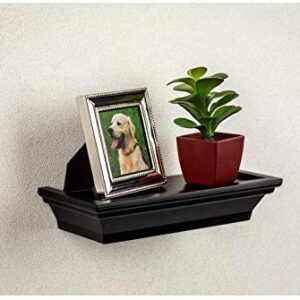 Greenbrier Black Floating Shelf, 8.625 inches x 4 inches x 1.5 inches
