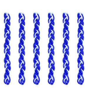 braided havdalah candle blue and white wax handcrafted for motzei shabbat -6 pack- kosher made in israel candles (11 inch)
