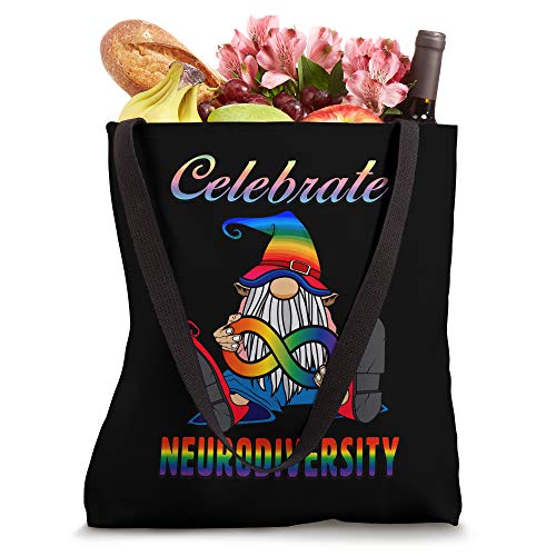 Celebrate Neurodiversity Autism ADHD Awareness Gnome Womens Tote Bag