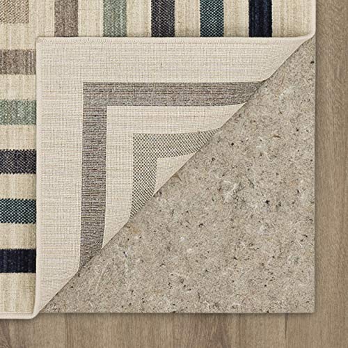 Mohawk Home Forsyth Park Beige Geometric Striped (2' X 3') Scatter Rug