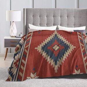 Sonernt Southwestern Native American Design Throw Blanket Super Soft Lightweight Warm for Couch Travel Chair-All Season Premium Bed Blanket 50 X 60 Inches