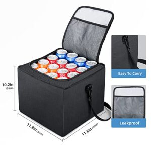 AstroAI Car Trunk Organizer Storage Large for SUV, Truck, Pickup, Collapsible Trunk Organizer Portable Storage Box with Cooler Bag, Foldable Cover, Nylon Handles, PU Bottom and PE Plate