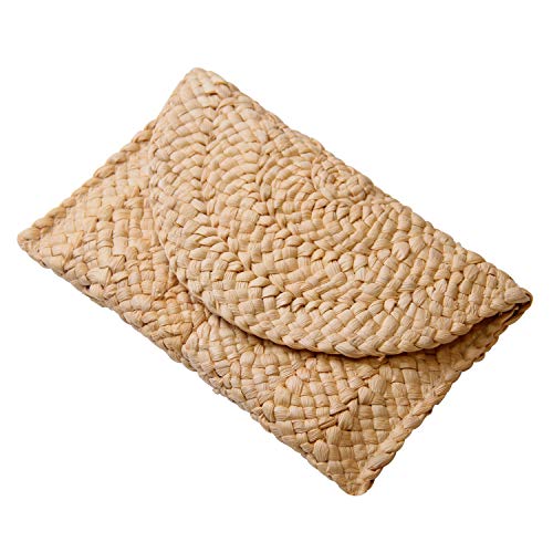 Freie Liebe Straw Clutch Purses for Women Summer Beach Bags Envelope Woven Clutch Handbags