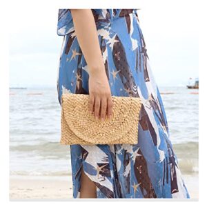 Freie Liebe Straw Clutch Purses for Women Summer Beach Bags Envelope Woven Clutch Handbags