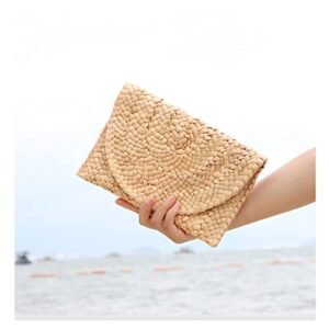 Freie Liebe Straw Clutch Purses for Women Summer Beach Bags Envelope Woven Clutch Handbags