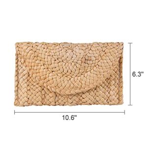 Freie Liebe Straw Clutch Purses for Women Summer Beach Bags Envelope Woven Clutch Handbags