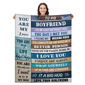 faivhso birthday gifts for boyfriends to my boyfriend blanket gifts for boyfriend romantic gifts for him you best anniversary from girlfriend i love throw blankets for bed sofa 50x60in