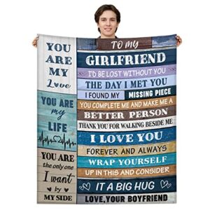 to my girlfriend blanket gifts for girlfriend i love you blessing sweet sayings quote throw blankets 50×60 inch birthday gifts for her anniversary present soft blankets for bed sofa