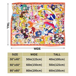 3D Print Funny Anime Blanket Cartoon Flannel Throw Blanket Soft Throw Blankets for Couch Bed Living Room Sofa Bedding M-6 50"X40"
