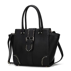 MKF Collection Satchel Crossbody Bag for Women-Handbag Purse -ShoulderbagTop-Handle Satchel Black