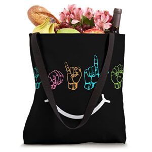 American Sign Language I ASL I Smile Sign Language Tote Bag