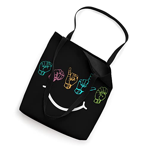 American Sign Language I ASL I Smile Sign Language Tote Bag