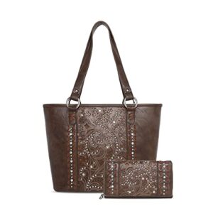montana west western handbag for women vegan leather purse tooled tote bag mw1062g-8317cf