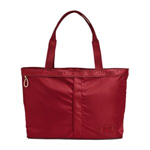 under armour women’s essentials tote, (690) chestnut red/stadium red/chestnut red, one size fits all