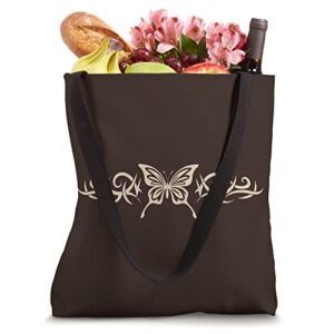 Brown Butterfly Tattoo Fairycore Dark Grunge y2k Aesthetic Tote Bag