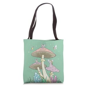 fairycore aesthetic fairy core grunge mushroom fairies tote bag
