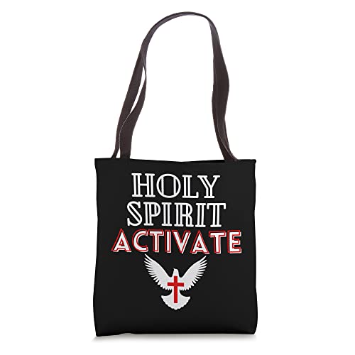 Holy Spirit Activate - Funny Christian Religious Tote Bag