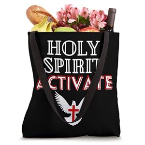 Holy Spirit Activate - Funny Christian Religious Tote Bag