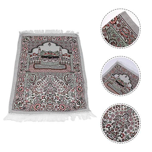 ABOOFAN 1 Pc Muslim Prayer Mat Mosque Comfortable Prayer Rug Portable Prayer Rug