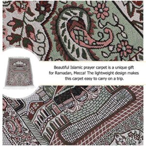 ABOOFAN 1 Pc Muslim Prayer Mat Mosque Comfortable Prayer Rug Portable Prayer Rug