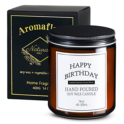 Aromaflare Scented Candle Birthday Gifts for Women Unique Bday Gift for Mom Best Friend Coworker Relaxation Aromatherapy Present Stress Relief Jar Candles