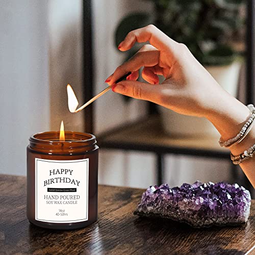 Aromaflare Scented Candle Birthday Gifts for Women Unique Bday Gift for Mom Best Friend Coworker Relaxation Aromatherapy Present Stress Relief Jar Candles