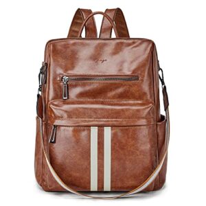 opage leather backpack purse for women fashion designer ladies shoulder bags travel backpack