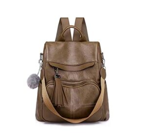 women backpack purse pu leather shoulder bag travel bag handbag casual fashion multifunction ladys satchel bags anti-theft