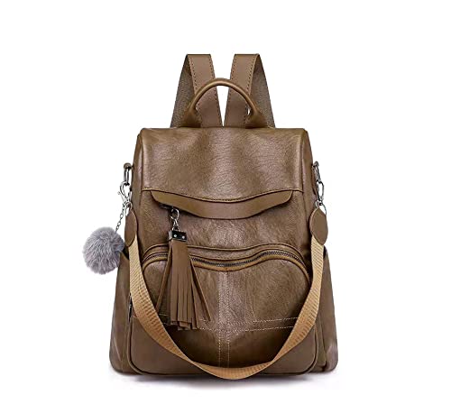 Women Backpack Purse PU Leather Shoulder Bag Travel Bag Handbag Casual Fashion Multifunction Ladys Satchel Bags Anti-theft