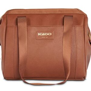 Igloo 12-can Premium Luxe Softsided Mini Convertible Backpack, Cognac