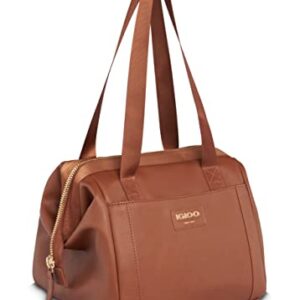 Igloo 12-can Premium Luxe Softsided Mini Convertible Backpack, Cognac