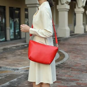 MKF Collection Tote & Pouch Bag for Women-Vegan Leather Designer Handbag -Shoulder Strap Messenger Purse 2Pcs set White Purple