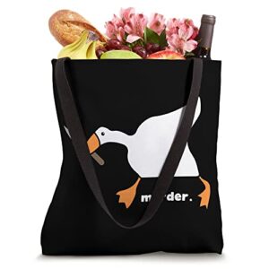 Funny Goose Murder Tote Bag