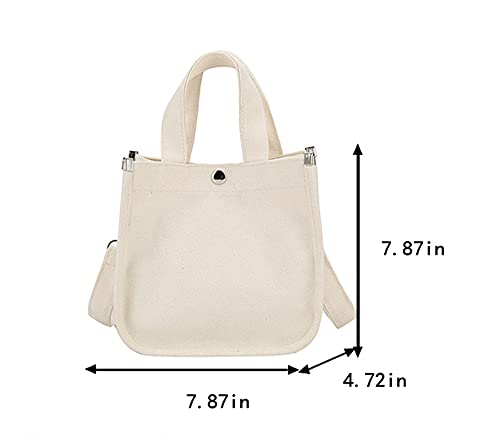 Small Canvas Crossbody Bag Cell Phone Pouch Coin Purse Top Handle Tote Bag Cute Shoulder Bag for Women Teen Girls (Blue)