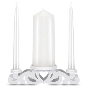 rozrety unity candle holder-unity candles stand for wedding ceremony set-pillar candle holders for weddings centerpiece decoration(candles not include)