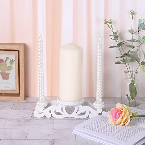 Rozrety Unity Candle Holder-Unity Candles Stand for Wedding Ceremony Set-Pillar Candle Holders for Weddings Centerpiece Decoration(Candles not Include)