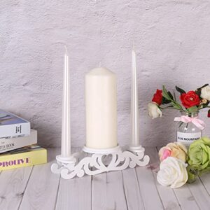 Rozrety Unity Candle Holder-Unity Candles Stand for Wedding Ceremony Set-Pillar Candle Holders for Weddings Centerpiece Decoration(Candles not Include)