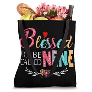 Blessed to be called Nene Colorful Grandma Gift Tote Bag