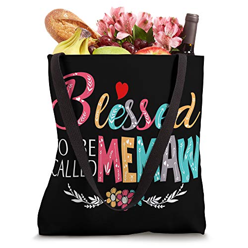 Blessed to be called Memaw, Grandma Colorful Tote Bag