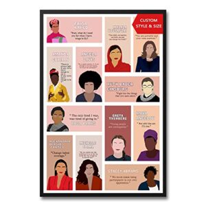 loluis women leader posters, empower women poster, women history month poster, inspirational wall art for teens girls room decor, womens unframed (16×24″, 1.1 women leader)