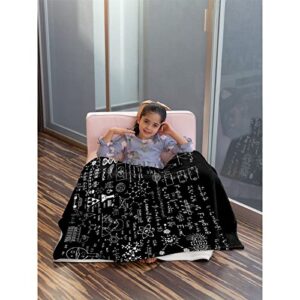 Science Formulas Chalkboard Math Physics Equation Blanket Flannel Throw Lightweight Super Soft Cozy Blankets for Couch Bed Sofa Chair, Gift for Birthday Thanksgiving Christmas 80"x60" for Adult