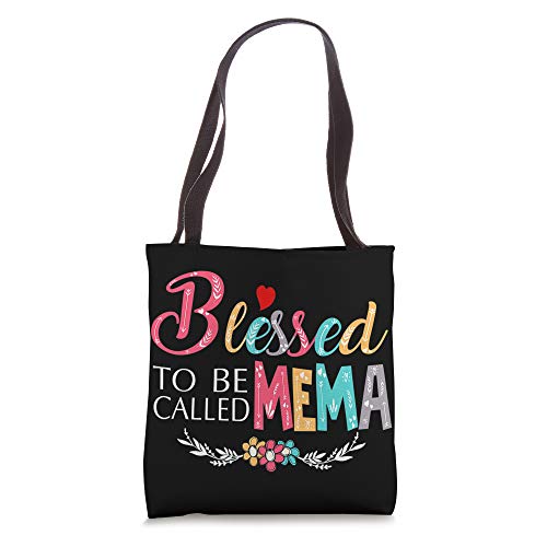 Blessed to be called Mema Colorful-Grandma Gift Tote Bag