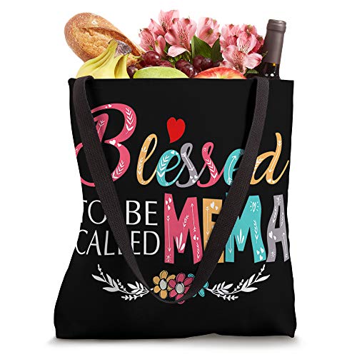 Blessed to be called Mema Colorful-Grandma Gift Tote Bag